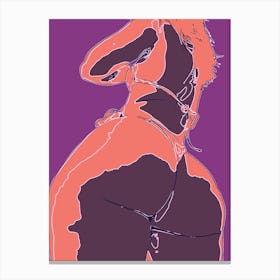 Sexy Woman Abstract Geometric (31) Canvas Print