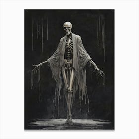 Dance With Death Skeleton Painting (56) Canvas Print