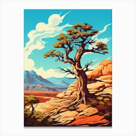 Joshua Tree In Grand Canyon, Nat Viga Style (2) Canvas Print
