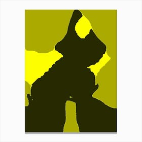 Silhouette Of A Dog Canvas Print