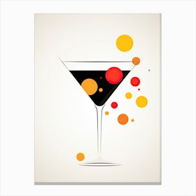 Mid Century Modern Vesper Floral Infusion Cocktail 1 Canvas Print