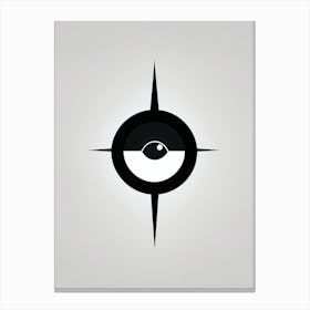 Eye Of The Compass Pokemon Black And White Pokedex Canvas Print