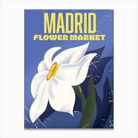 Madrid Flower Market Canvas Print