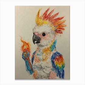 Flaming Cockatoo Canvas Print