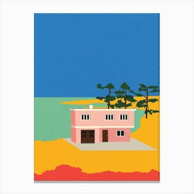 Modern House By The Sea Canvas Print