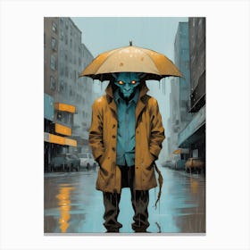A Demon In The Rain Canvas Print