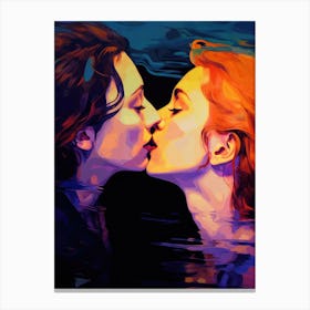 Kissing 1 Canvas Print