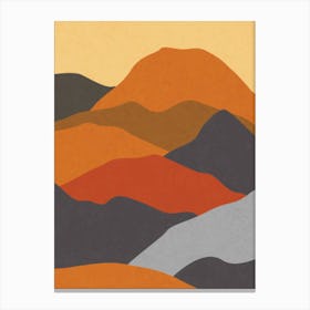 Abstract Mountain Landscape 1 Canvas Print