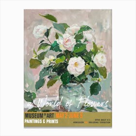 A World Of Flowers, Van Gogh Exhibition Camellia 4 Canvas Print