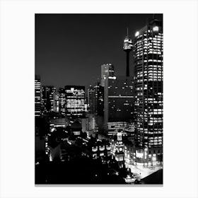 Sydney Skyline At Night Canvas Print