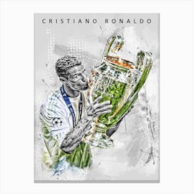 Cristiano Ronaldo Sketch 2 Canvas Print