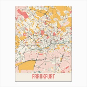 Frankfurt Map Poster Canvas Print