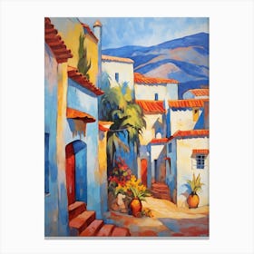 Chefchaouen Morocco 4 Fauvist Painting Canvas Print