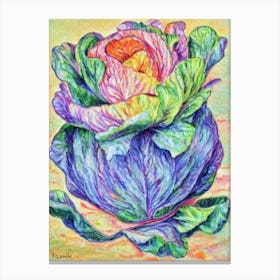 Lettuce 2 Fauvist vegetable Canvas Print