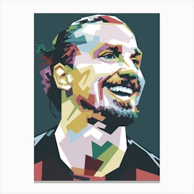 Zlatan Pop Art WPAP Canvas Print