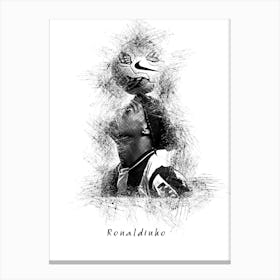 Ronaldinho Sketch Canvas Print