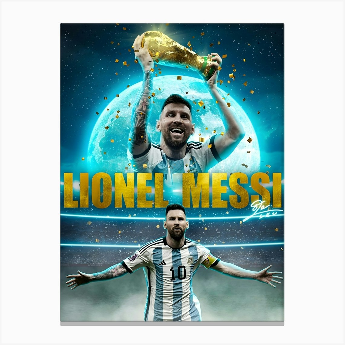 Lionel Messi Cristiano Ronaldo posters & prints by KunStudio