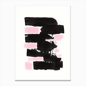 Minimal Black And Pink 1 Canvas Print