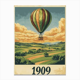 Aihrgdesign A Vintage Travel Poster Of A Hot Air Balloon Floa Da9e3d09 7693 4f40 Ba70 8e6526cbb0e3 1 Canvas Print