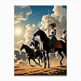 Horses back Canvas Print