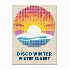 Disco Winter Winter Sunset Canvas Print