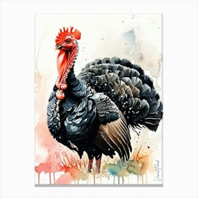 A Black Male Turkey Canvas Print