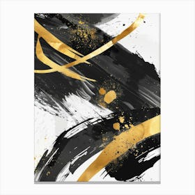 Abstract Gold And Black Painting 32 Canvas Print