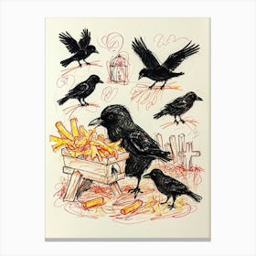 Crows 5 Canvas Print