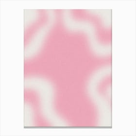 Pink And White Abstract Painting Canvas Print