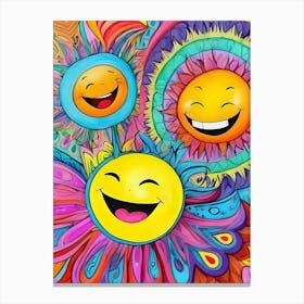 Smiley Faces ~ Reimagined 1 Canvas Print