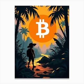 Bitcoin In The Jungle Canvas Print