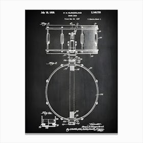 Snare Drum, Drum Patent, Drum Poster, Drum Wall Art, Drummer Gifts, Drummer Art, Drum Decor, Drum Set,Drum Blueprint,Drum Patent Print,Md7331 Canvas Print