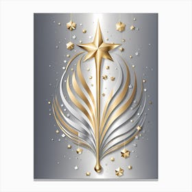 Christmas Magic wand Vector Art 7 Canvas Print