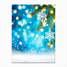 Christmas Background With Snowflakes Canvas Print