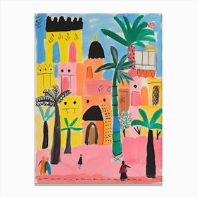 Baghdad, Dreamy Storybook Illustration 1 Canvas Print