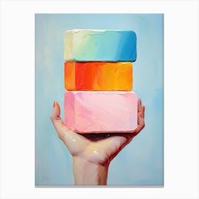 'Colorful Soap' , Stones Art Canvas Print