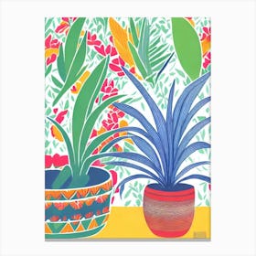 Aloe Vera Eclectic Boho Plant Canvas Print