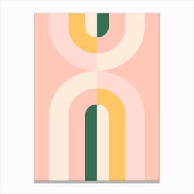 Midcentury Rainbow Abstract Canvas Print