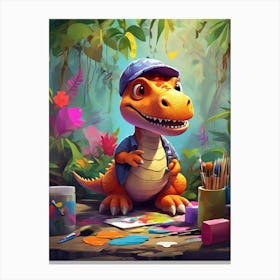 Dinosaur Painting 8 Canvas Print