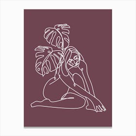 Sitting Women Females Collection Canvas Print