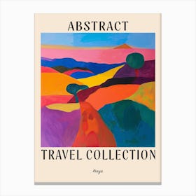 Abstract Travel Collection Poster Kenya 1 Canvas Print