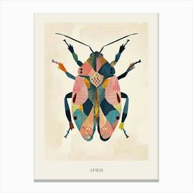 Colourful Insect Illustration Aphid 13 Poster Canvas Print