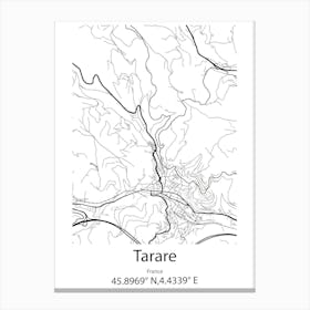 Tarare,France Minimalist Map Canvas Print