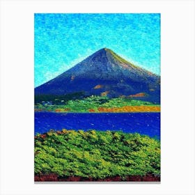 Pico Island Portugal Pointillism Style Tropical Destination Canvas Print