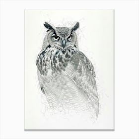 Verreauxs Eagle Owl Drawing 4 Canvas Print