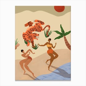 Dancing With Tiger Canvas Print