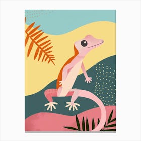 Malaysian Cat Gecko Abstract Modern Illustration 1 Canvas Print