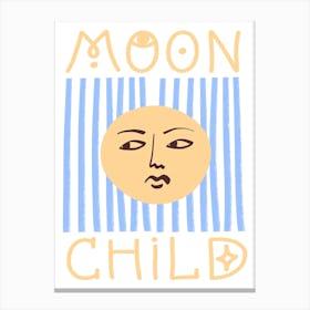 Moon Child Striped Canvas Print