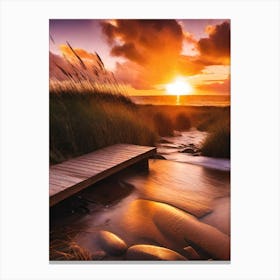 Sunset At The Beach 730 Canvas Print