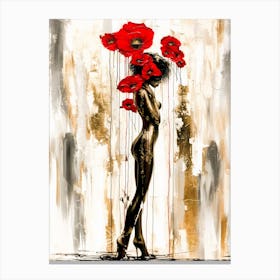 Posing With Flowers 8 - Power Posing Canvas Print